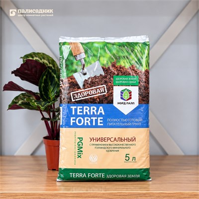 Грунт Здоровая земля Terra Forte 5л 1/5/385 (Норд Палп) SKU-4607951410160