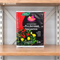 Грунт Цветочный Рай для Роз жасминовая 3л 1/6/504 (БХЗ) SKU-4607019650576