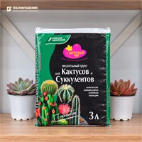 Грунт Цветочный Рай для Кактусов 3л 1/6/504 (БХЗ) SKU-4607019650569