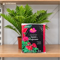 Грунт Цветочный Рай для Герани и Пеларгонии 3л 1/6/504 (БХЗ) SKU-4650100152916