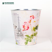 Декоративное кашпо "Однажды в Париже" D23XH26CM/B16, металл SKU-4630270014757