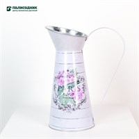 Декоративное кашпо-лейка "Цветы гортензии" 22,5XD14XH27,5/30CM, металл SKU-4630270015013
