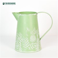 Декоративное кашпо-кувшин 20XBD14XH19 TD9,5СМ, зеленый, металл SKU-4630270017666