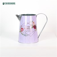 Декоративное кашпо-кувшин "Элегантные розы" 20.5XD13X16.5/H17CM, металл SKU-4630270015006