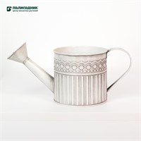 Декоративное кашпо-лейка 28XD11,5XH11СМ, св.серый, металл SKU-4630270017017
